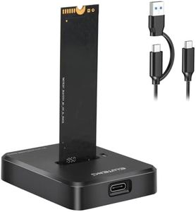 ELUTENG M.2 NVMe & SATA to USB C Docking Station - Dual Protocol Adapter, 10Gbps External SSD Enclosure for M Key, B+M Key, Support 2280 2260 2242 2230 SSDs With 2in1 Cable