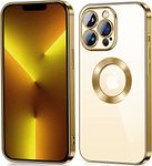 V-TAN Electroplated Logo View | Slim Shockproof | Soft TPU | Anti-Yellow Back Case Cover Compatible with iPhone 11 Pro Max (Gold)