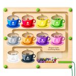 zhiwuzhu Magnetic Color and Number Maze - Montessori Toys for 3+ Year Old,Learning Educational Fine Motor Travel Toys for Toddlers Preschoolers Boys Girls,Magnetic Puzzle Toys for Toddler Kids