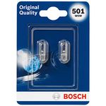 Bosch 501 (W5W) Original equipment Car Light Bulbs - 12 V 5 W W2,1x9,5d - 2 Bulbs