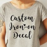 Custom Iron-On Name Decals | Personalized Iron On Name Decal | Custom Logo Iron-on | Team Bride Iron On Transfer