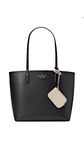 Kate Spade Ava Reversible Leather Tote (Black), Black, Large