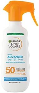 Garnier Ambre Solaire Advanced Sensitive Spray Gachette Protettivo Ceramide Protect SPF50+, 270 ml