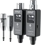 Pyle Multifunctional UHF Wireless XLR Adapter System,Transmitter And Receiver For Dynamic Microphones And Music Sources,48k Frequency Signal Transmission,USB Recharge Capable,90 Feet Range,Dark Gray