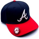 Officially Licensed Atlanta Baseball Youth Kids Hat Classic Edition Embroidered Team Logo Adjustable Cap (Red/Navy), Red / Navy