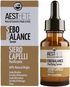 Siero Capelli e Cuoio Capelluto Purificante Con Estratto di Rosmarino, Acido Glicolico e Zinco, Sebo Regolatore Contrasta Capelli Grassi, Forfora 98% di Ingredienti Naturali 50ml Aesthete