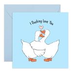 Central 23 Funny Anniversary Card for Her - Ducking Love You - Cheeky Anniversary Card for Husband Boyfriend - Duck Birthday Card for Him - Pun - Valentines Day Card for Wife Girlfriend