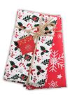 Christmas-Themed Tea Towels for the Kitchen, Set of 2-100% Cotton, 50x70 cm, Perfect Kitchen Dish Towels, Ideal