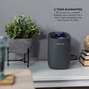 Russell Hobbs Dehumidifier, 300ml – Compact Grey Moisture Absorber