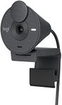 Logitech Brio 300 Full HD Webcam with Privacy Shutter, Noise Reduction Microphone, USB-C, Certified for Zoom, Microsoft Teams, Google Meet, Auto Light Correction - Graphite