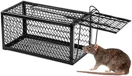 ThreeH Rodent Cage Trap Humane Live Animal Mice Catcher for Mouse Rat Chipmunk Squirrel Hamster and Weasel Large Size 11x5.5x5.5