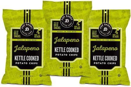 Pop Daddy Kettle Cooked Potato Chips, Kosher & Gluten Free, 5oz Potato Chips Individual Bags, 3 Pack, Jalapeno