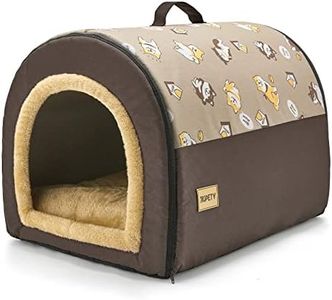 Jiupety Medium Dog House, 2 in 1 Dog House, XL Size for Medium Dog, Portable Dog House for Medium Dogs, Brown