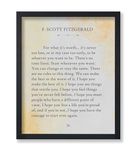 Poster Master For What Its Worth Poster - F. Scott Fitzgerald Print - Book Page Art - Literary Art - Gift for Men & Women - Minimal Decor for Bedroom, Living Room, or Library - 11x14 UNFRAMED Wall Art