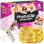 Mind-Glowing Photo Clips String Light - 50 LED Fairy Lights with Clips for Pictures - Teen Girl Gifts Trendy Stuff - Christmas Gift for 8 9 10 11 12 13 14 Year Old Girls - Tween Stocking Stuffer 2024