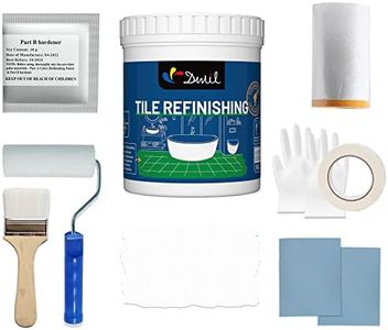 DWIL Tub Paint, Tub and Tile Refinishing Kit with Tools, Tub Refinishing Kit White Sink Paint Water Based &Low Odor, Easy to Use Bathtub Paint for Bathroom Kitchen, Semi-Gloss White, 25-30sq.ft