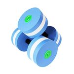 GFEU Set of 2 Aquatic Exercise Dumbells, Foam Detachable Aqua Dumbells with Handles Water Barbells for Men Women Water Fitness (Blue)