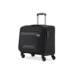 HARISSONS Columbus 41L Overnighter Laptop Trolley Bag with Wheels for Travel | Small Cabin Luggage Bag for Men & Women (Black)