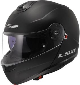LS2 Motorcycle Helmet. Modular / Flip Front. FF908 STROBE II MATT BLACK-06 (XXL) 63-64cm