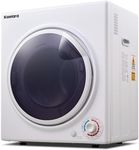 Kaelara Portable Dryers for Laundry 1500W, 3.5 cu.ft Apartment Dryer with 4 drying Mode, Front Load Electric Dryer for RVs and Apartments, White