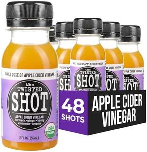 The Twisted Shot | Organic Apple Cider Vinegar Wellness Shots with Ginger, Turmeric, Honey, Cinnamon and Cayenne | Digestion, Immunity and Gut Health Support | Ready to Drink | 48, 2 oz Mini Bottles