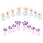 16 Pieces Manicure Toe Separator Silicone Flower Shape Toe Spacers Spacers Dividers Pedicure Toe Finger Dividers for Nail Polish Nail Art DIY Pedicure Tool