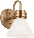 Kichler Farum 9.5 Inch 1 Light Wall Sconce with Opal Glass in Champagne Bronze