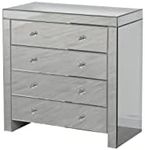 Kingwudo® Mirrored Glass Chest of 4