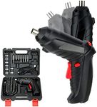 FEELING MALL 47 in 1 Screwdriver Bit Set Drill Accessories, Front LED Light, Flexible Shaft, Carrying Case, Easy for Small Home Projects (Multicolour, Standard)