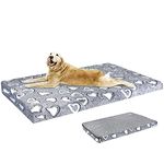 VANKEAN Dog Bed Reversible (Cool&Warm),Stylish 48" Pet Bed Mattress, Water Proof Linings, Removable Machine Washable Cover, Firm Support Pet Bed for XX-Large Dogs & Cats up to 110lbs,Light Grey