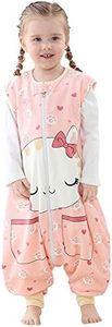 MICHLEY Unisex Baby Wearable Blanket Autumn Winter Toddler Sleeveless Sleeping Bag with Feet,Cat,5-6T