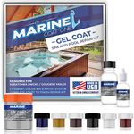 Marine Coat One Pool & Spa Repair Kit - Offers Durable Renewed Hard Cure for Underwater Pool Patch to Fix Scratches, Nicks, Gouges and Holes with MEKP Catalyst & 6 Pigments Color Match Set