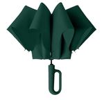 TEKCOOL UV Umbrella with Novelty Carabiner Handle, Travel Umbrellas for Rain and Sun Windproof Compact, Automatic Open Close, 8 Ribs, Portable Umbrella for Men and Women(Green)