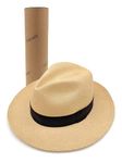 Equal Earth New Genuine Panama Hat Rolling Folding Quality with Travel Tube - Natural (60cm)