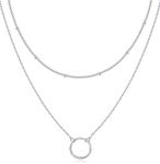 PAVOI Rhodium Plated Ring Pendant L