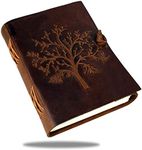 ALCRAFT Leather Journal Tree of Life - Writing Notebook Handmade Leather Bound Daily Notepads for Men & Women - Best Gift for Art Sketchbook, Travel Diary (8 X 6 INCH)