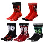 Classic Horror Characters 5 Pack Crew Socks