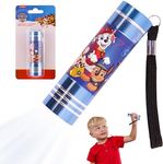 SRV Hub Paw Patrol LED Torch 8.7cm Super Bright for Kids, Blue Aluminium Alloy Flashlights with Lanyard for Kids Home Indoor Outdoor Lighting, Led Travel Torch for Emergencies, Camping 3+ Years