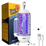Galtville Fly Killer Rechargeable Mosquito Repellent safer - Outdoor Fly Killer - Electric Mosquito Killer Lamp Garden & Camping Lamp (White)