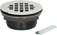 EZ-FLO 15312 No-Caulk Shower Drain with Wrench, 2 inch, Black