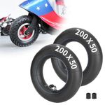 2 set of 200x50 Scooter Inner Tubes 8 x 2 Tubes Replacement for E100, E150, E200, Dune Buggy, Epunk, Cart, PowerRider360, eSpark, with Bent Valve Stem 8"x2"