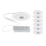 WAC Lighting Lotos 2in LED Round Adjustable Recessed Light 3000K Warm White 6W 530 Lumens IC-Rated Airtight 120V-277V Universal in White (Pack of 6)