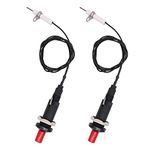 METER STAR Push Button Kitchen lighters Piezo Spark Ignition Set with 200 Degree Resistance Cable 1 Meter len Set of 2