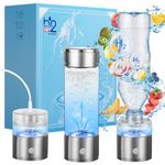 HYWON Hydrogen Water Bottle, Hydrogen Water Bottle Generator with SPE PEM Technology Water Ionizer, Hydrogen Water Machine Improve Water in 3 Minutes for Home, Office, Travel (15oz 3in1 Silver)