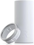 RTIC Skinny Can Cooler, Fits all 12oz Slim Cans, Chalk, Insulated Stainless Steel, Sweat-Proof, Keeps Cold Longer