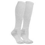 Dr. Scholl's Women's Advanced Relief 2-Pair Knee High Socks Casual, White, One Size (Pack of 2)