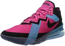 Nike Men's Lebron 18 "Fireberry, Fireberry/Black/Light Blue Fur, 10