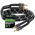 GearIT 12AWG Premium Heavy Duty Braided Speaker Wire