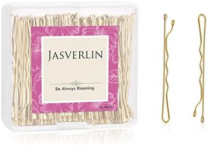 JASVERLIN Bobby Pins Blonde Hair Gold Hair Pins Decorative Premium Secure Firm Hold Hairpins Clips Bulk for Women Long Thick Hair Accessories 2 inch 100pcs