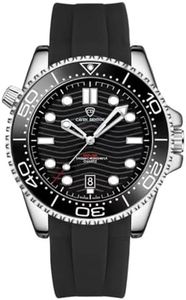 AuRiver Reloj Hombre, Reloj Hombre Sumergible, Reloj Pulsera Hombre Cuarzo analógico, Reloj Pulsera Hombre Luminoso, Relojes Ocio Moda Hombre, Reloj Pulsera Hombre Calendario Pulsera sílice (Negro)